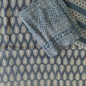 ajrakh unstitched indigo bue suit