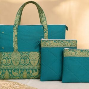 upcycled bag & pouch from used clothes – sustainable handmade accessory (pack of 3)